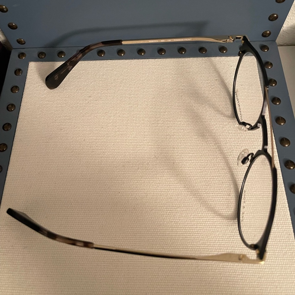 rag & bone Men's/Unisex Navy Round Titanium-Front Eyeglasses - Picture 8 of 9
